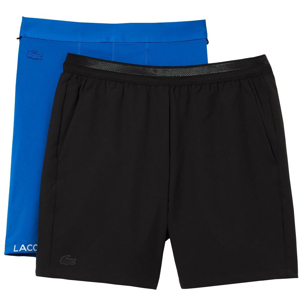 Lacoste Men's Sport 2 In 1 Shorts - Black/Blue 3 Lacoste Men's Sport 2 In 1 Shorts - Black/Blue - Image 3