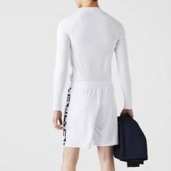 Lacoste Men's Contrast Print Shorts - White -Yonex Shop f81087