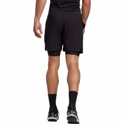 Adidas Men's US 2 In 1 Shorts - Black 8 Adidas Men's US 2 In 1 Shorts - Black -Yonex Shop f81342