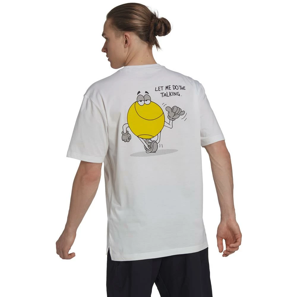 Adidas Men's Clubhouse Ballin' Tee - White 3 Adidas Men's Clubhouse Ballin' Tee - White - Image 3