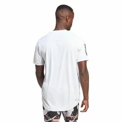 Adidas Men's Club 3 Stripe Tee - White 6 Adidas Men's Club 3 Stripe Tee - White -Yonex Shop f82207