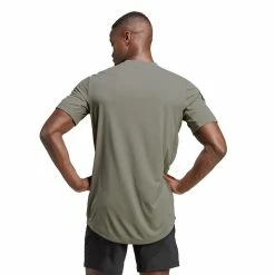 Adidas Men's Club 3 Stripe Tee - Silver Pebble Green -Yonex Shop f82217