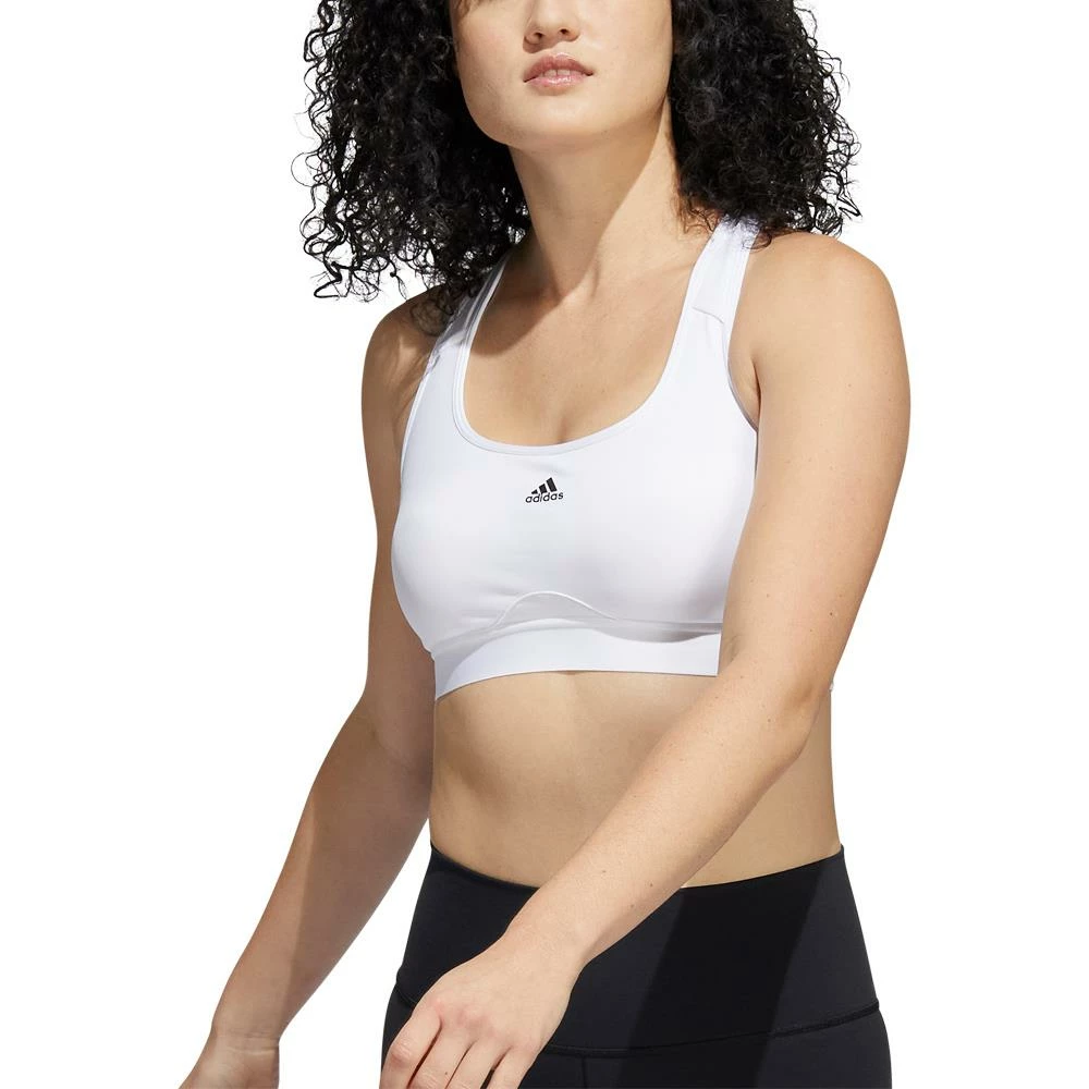 Adidas Women's PowerReact Training Bra - White 3 Adidas Women's PowerReact Training Bra - White - Image 3