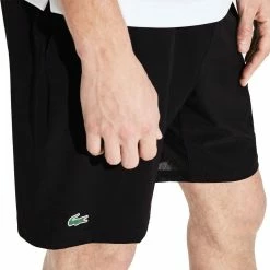 Alternative view of Lacoste Men's Sport Stretch Tennis Short - Black