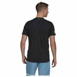 Alternative view of Adidas Men's Club 3 Stripes Tee - Black