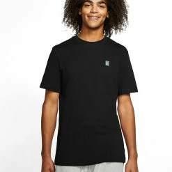 Alternative view of Nike Men's Emblem Court Tee - Black/Washed Teal