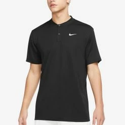 Alternative view of Nike Men's Blade Henley Polo - Black/White