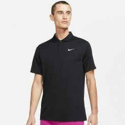 Alternative view of Nike Men's DriFit Solid Polo - Black