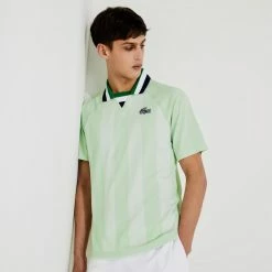 Alternative view of Lacoste Men's Sport Seamless Jacquard Polo - Green/White