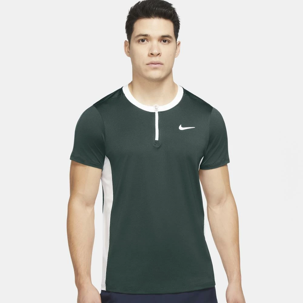 Nike Men's Advantage Polo - Pro Green/White 2 Nike Men's Advantage Polo - Pro Green/White - Image 2