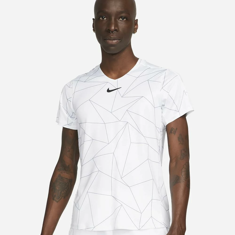 Nike Men's Advantage Print Shirt - White/Black 2 Nike Men's Advantage Print Shirt - White/Black - Image 2