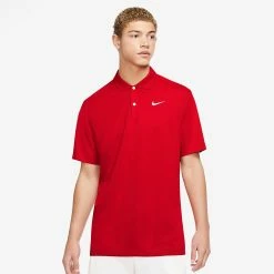 Alternative view of Nike Men's DriFit Solid Polo - University Red