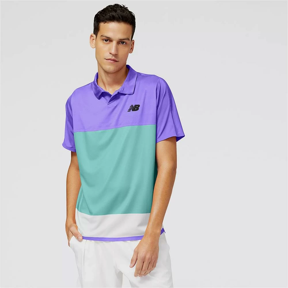 New Balance Men's Tournament Polo - Vibrant Violet/Multi 2 New Balance Men's Tournament Polo - Vibrant Violet/Multi - Image 2