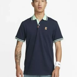 Alternative view of Nike Men's Heritage Slim 2 Polo - Obsidian/Mint Foam