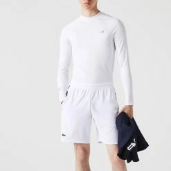 Alternative view of Lacoste Men's Contrast Print Shorts - White