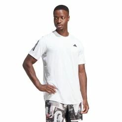 Alternative view of Adidas Men's Club 3 Stripe Tee - White