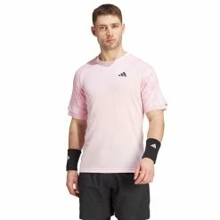 Alternative view of Adidas Men's Melbourne Raglan Tee - Clear Pink