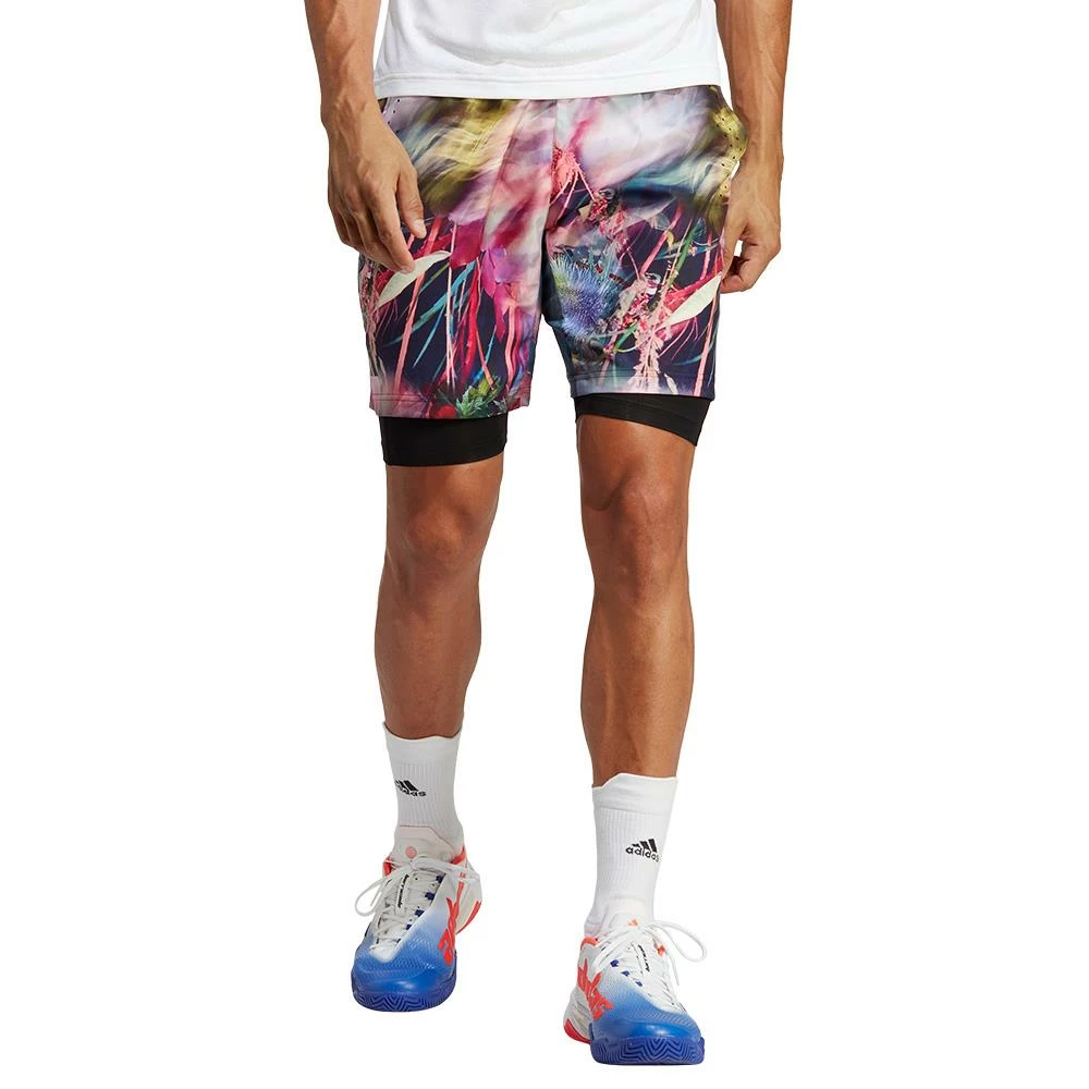 Adidas Men's Melbourne Ergo Shorts - Multicolour/Black 2 Adidas Men's Melbourne Ergo Shorts - Multicolour/Black - Image 2