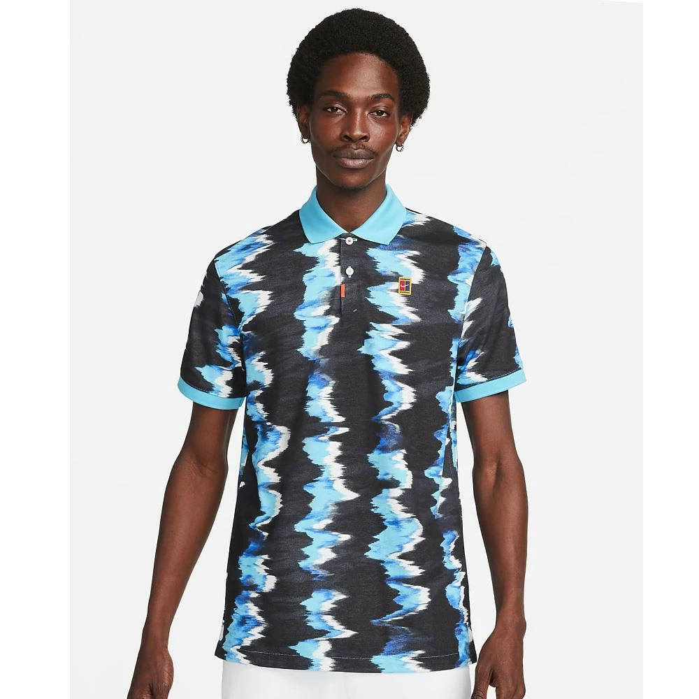 Nike Men's Heritage Slim Printed Polo - Baltic Blue 2 Nike Men's Heritage Slim Printed Polo - Baltic Blue - Image 2