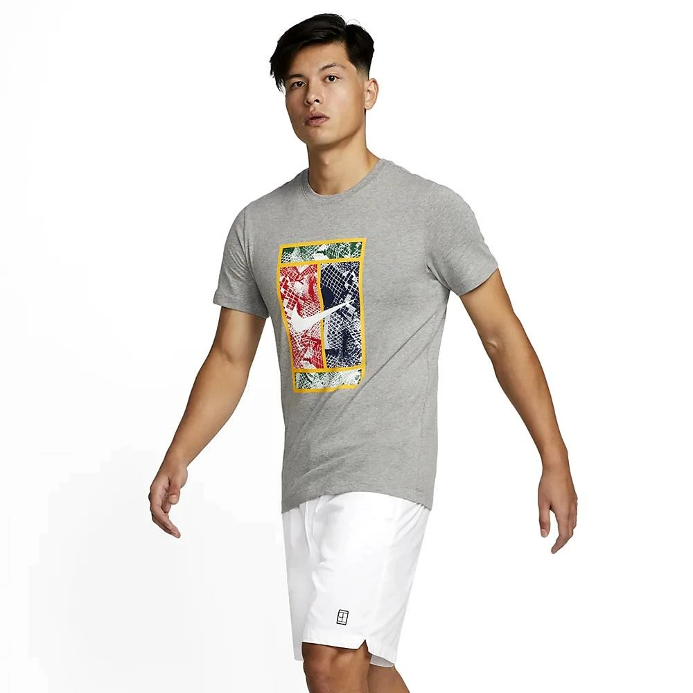 Nike Men's Heritage Tee - Dark Grey Heather 2 Nike Men's Heritage Tee - Dark Grey Heather - Image 2