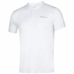 Babolat Men's Play Henley Polo - White