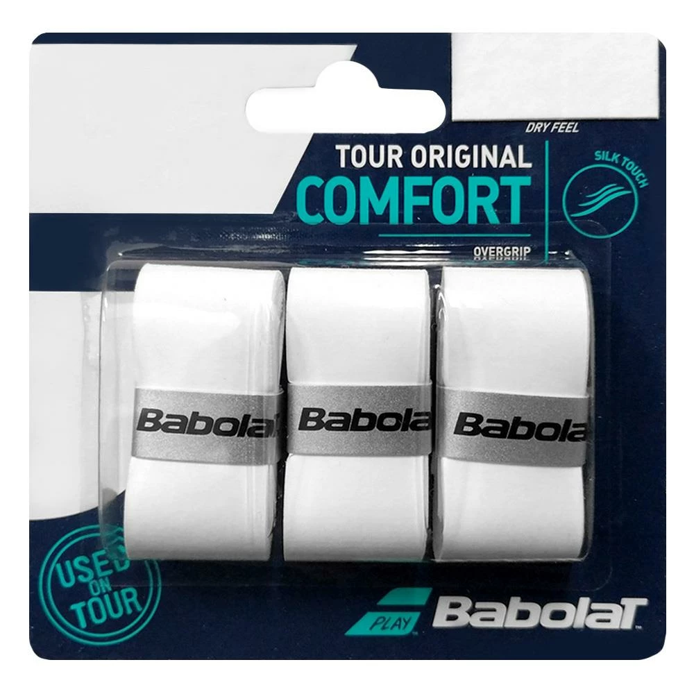Babolat Tour Original Overgrip - 3 Pack - White 1 Babolat Tour Original Overgrip - 3 Pack - White