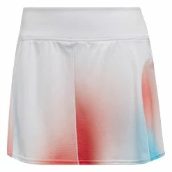 Adidas Women's Melbourne Match Skirt - White/Vivid Red
