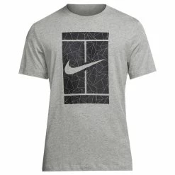 Nike Men's Seasonal Court Tee - Dark Grey Heather
