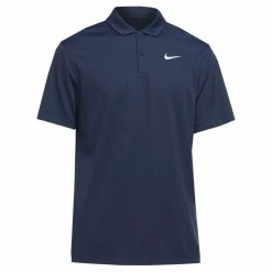 Nike Men's DriFit Solid Polo - Obsidian/White