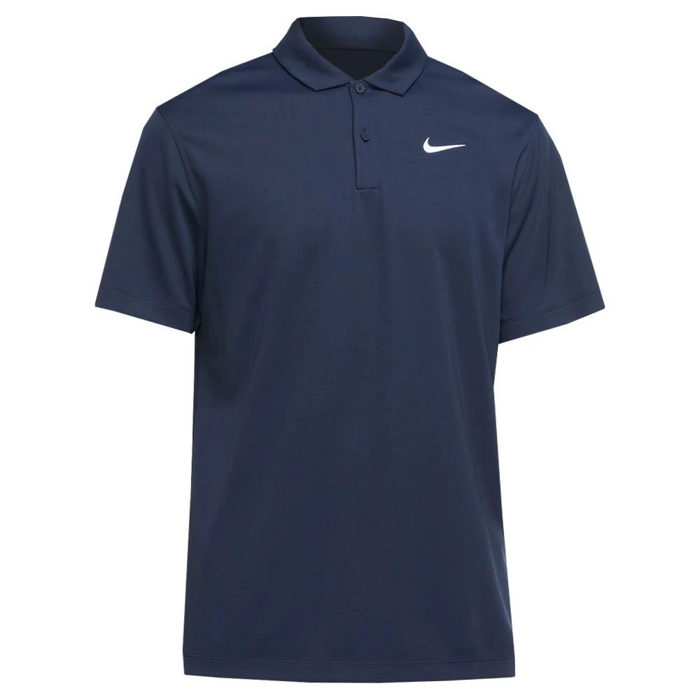 Nike Men's DriFit Solid Polo - Obsidian/White 1 Nike Men's DriFit Solid Polo - Obsidian/White