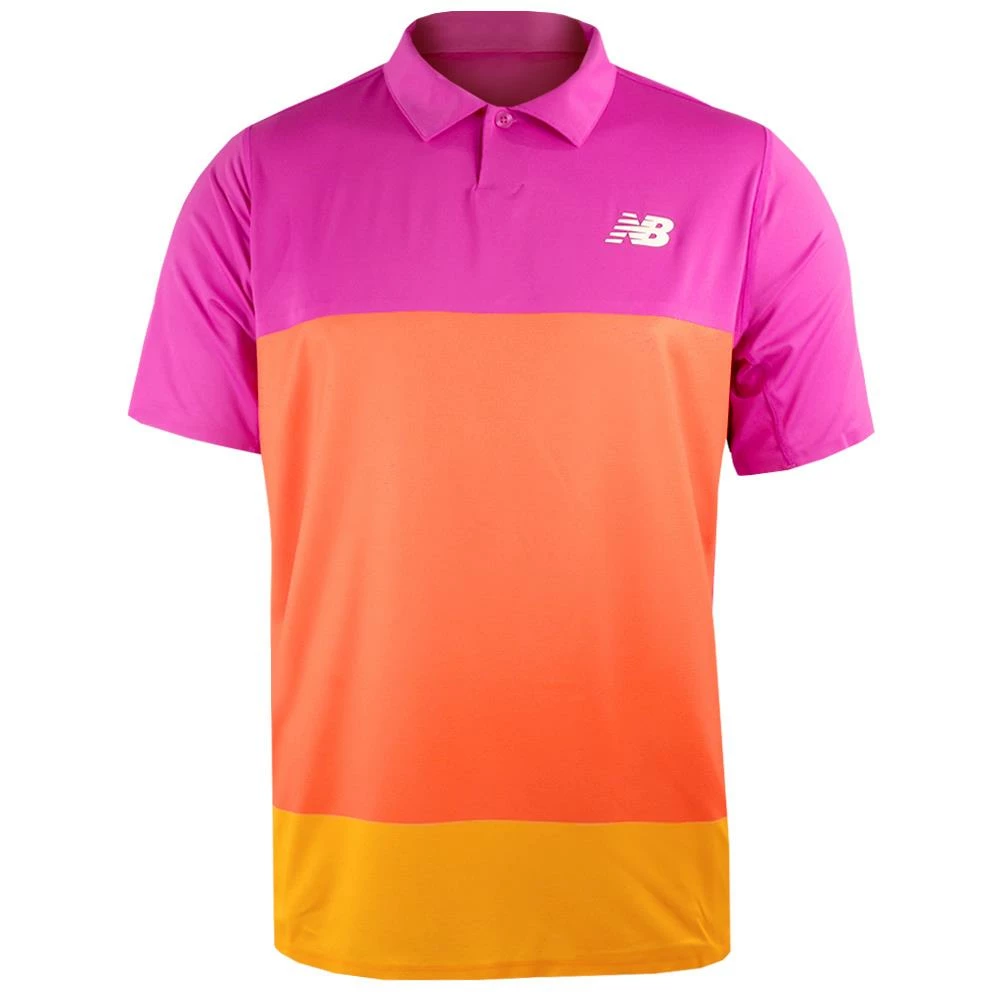 New Balance Men's Tournament Polo - Magenta Pop 1 New Balance Men's Tournament Polo - Magenta Pop