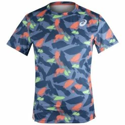 Asics Men's Match Graphic Short Sleeve - Multi/Light Indigo