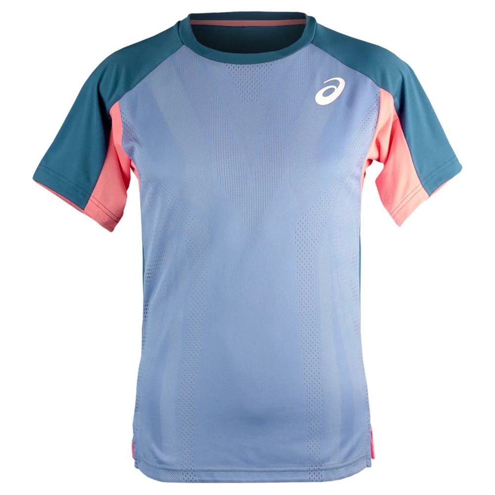 Asics Men's Match Actibreeze Short Sleeve - Light Indigo 1 Asics Men's Match Actibreeze Short Sleeve - Light Indigo