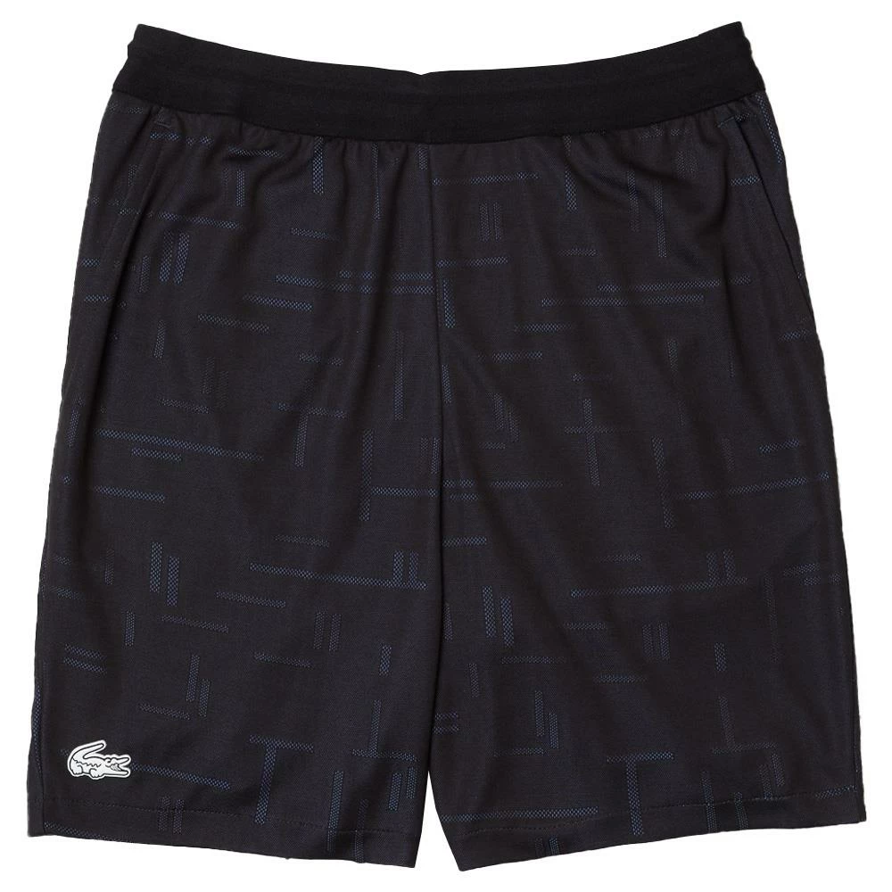 Lacoste Men's Sport Jacquard Short - Black/White 1 Lacoste Men's Sport Jacquard Short - Black/White