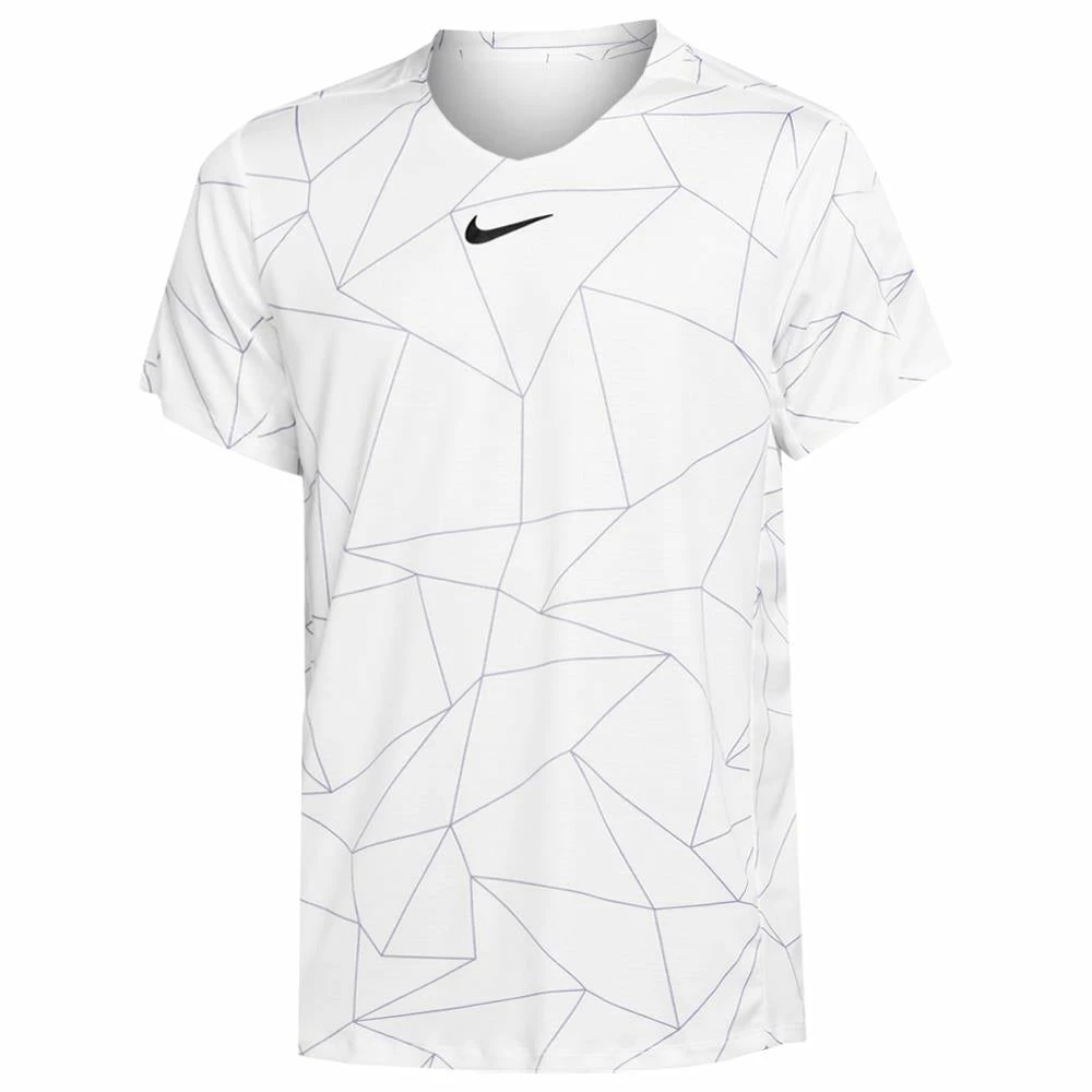 Nike Men's Advantage Print Shirt - White/Black 1 Nike Men's Advantage Print Shirt - White/Black