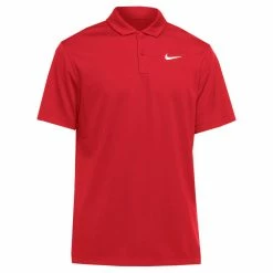 Nike Men's DriFit Solid Polo - University Red