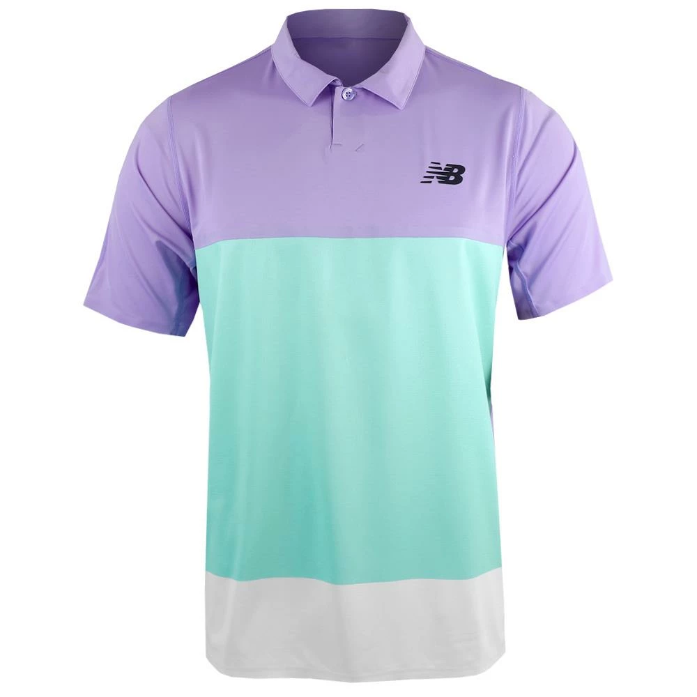 New Balance Men's Tournament Polo - Vibrant Violet/Multi 1 New Balance Men's Tournament Polo - Vibrant Violet/Multi