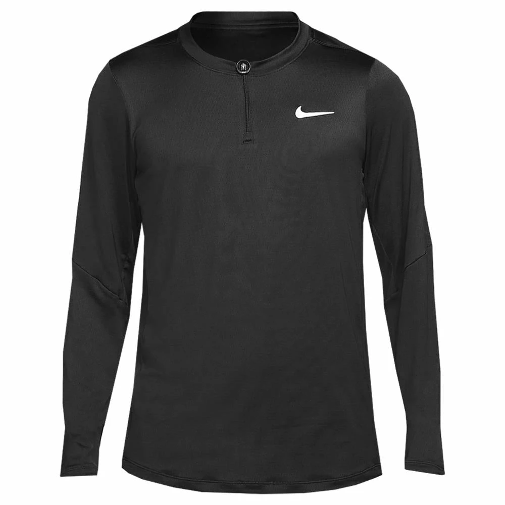 Nike Men's Advantage 1/2 Zip Longsleeve - Black 1 Nike Men's Advantage 1/2 Zip Longsleeve - Black