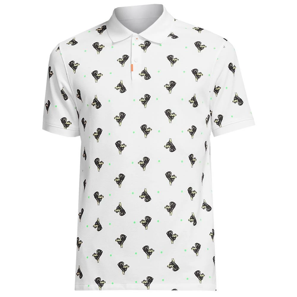 Nike Men's DriFit Printed Polo - White 1 Nike Men's DriFit Printed Polo - White