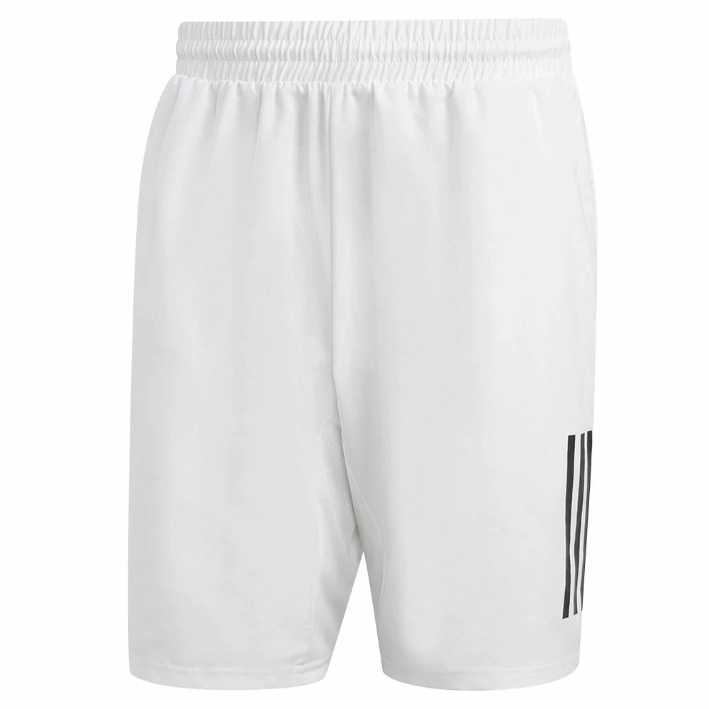 Adidas Men's Club 3 Stripe 7" Short - White 1 Adidas Men's Club 3 Stripe 7" Short - White