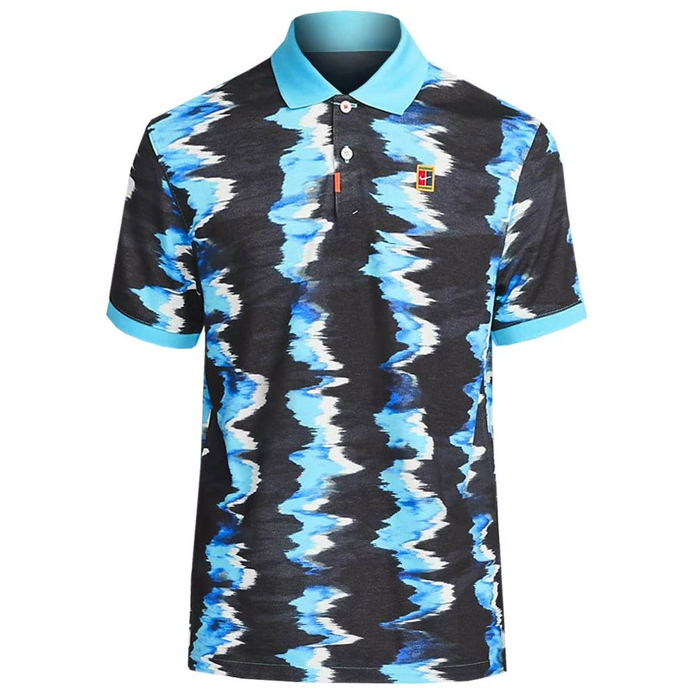 Nike Men's Heritage Slim Printed Polo - Baltic Blue 1 Nike Men's Heritage Slim Printed Polo - Baltic Blue